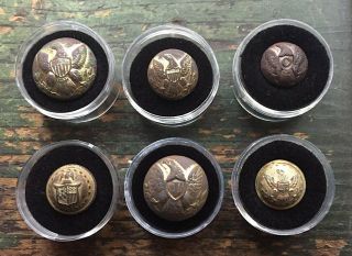 Mixed Antique Group Of Dug Relic Civil War Military Buttons From Virginia