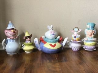 Vintage Alice In Wonderland Canister Set And Cookie Jar
