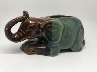 Vintage Ceramic Elephant Planter - Trunks Up