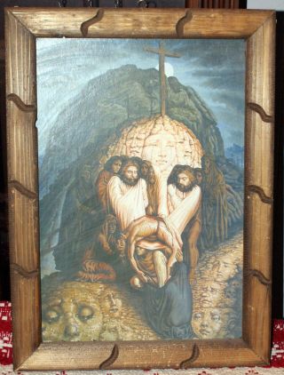 Framed Religious Print Of " The Many Faces Of Christ "