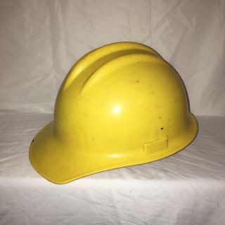 Vintage E.  D.  Bullard Hard Boiled Hard Hat 1980s Yellow PLASTIC 2