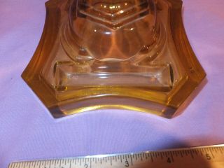 1880 - 1900 Large Amber Match holder Table oil lamp 3