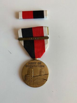 Vintage 1945 Us Army Of Occupation Medal,  Japan,  Us Military,  Ww Ii