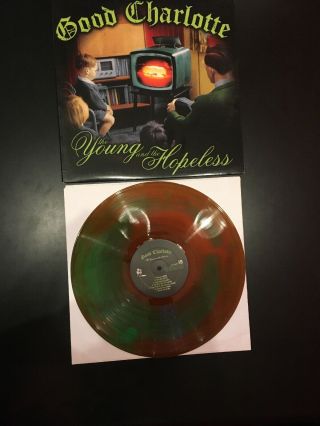 Good Charlotte The Young And The Hopeless Rare Maroon Green Swirl Lp 2014 Epic