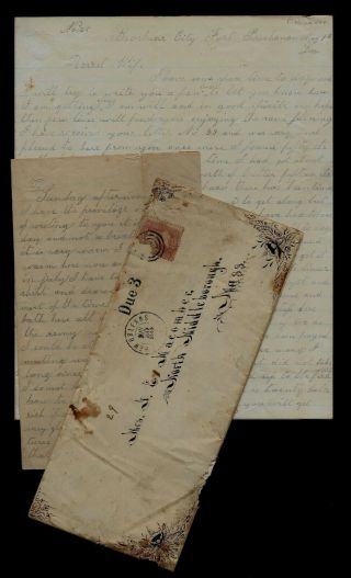 Civil War Letter - 4th Massachusetts Infantry Captured Negroes In Louisiana Etc