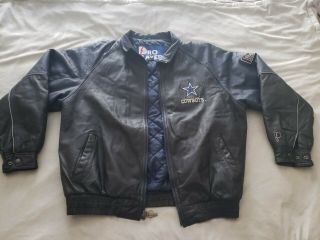 Vintage Pro Player Dallas Cowboys Leather Jacket Men Xgd/xl Nfl