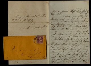 Civil War Letter - Pennsylvania Light Artillery Find From Nashville,  Tn