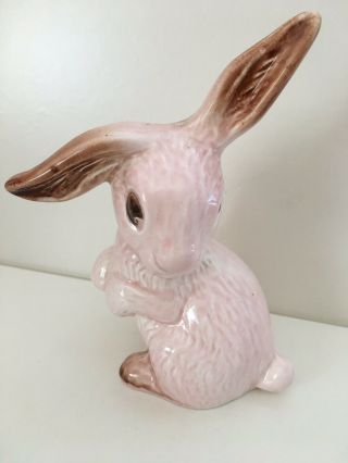 Sylvac Vintage Pottery Pink Lop Eared Rabbit Bunny Vgc