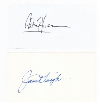 Psycho - Cast Autographs Anthony Perkins,  Janet Leigh