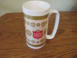 Vintage Lone Star Beer Plastic Mug Cup Thermo Serv Usa 6 1/4 "