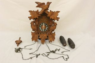 Vintage Wooden Bird Cuckoo - Clock Made In Germany 859 - Regula
