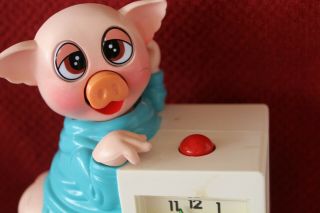 Vintage Sunko Pig On Toilet Alarm Clock - Rare Collectible 2