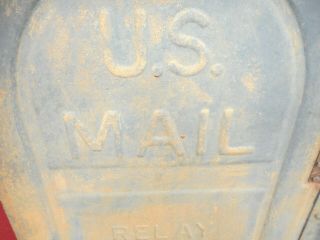 Vintage LARGE U.  S.  Post Office Mail Box Iron Steel relay l Box Rare Find 3