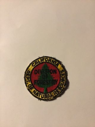 Vintage California Division Of Forestry - Dept Natural Resources Patch