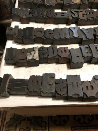 Vintage Letterpress Wood Type Letters - 222 Misc Sizes - Britain Herald. 2