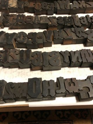Vintage Letterpress Wood Type Letters - 222 Misc Sizes - Britain Herald. 3