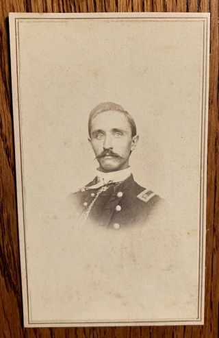 60th Iowa Infantry Officer Civil War Cdv Photo Major Murphy