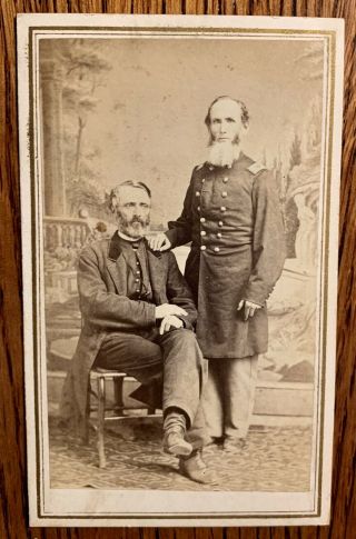 Rare Sutler & Lt.  Col.  Milton Collins 60th Iowa Usct Cdv Civil War Photo