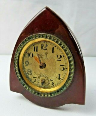 Antique French Art Deco Bakelite Made In France Clock