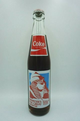 1987 Ramesses The Great Memphis Exhabition Coke Coca - Cola Bottle Vintage Rare