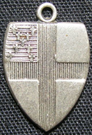 Vintage Theda.  925 Sterling Silver Episcopalian Shield Cross Charm Pendant 1.  2 G