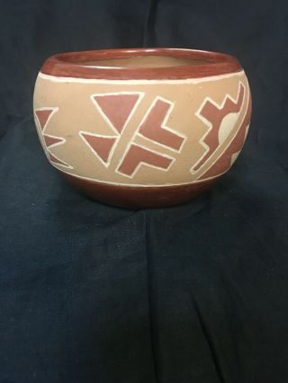 San Juan Pueblo Native American Pottery Bowl