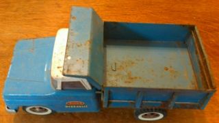 Vintage Tonka Blue and White Hydraulic Dump Truck Pressed Steel 2