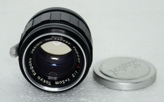 Topcor S 5cm 50mm F/2 Vintage Prime Lens Leica Screw Mount Ltm L39 From Japan