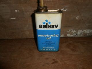 Vintage Galaxy Oil Can Tin - 8 Oz.  Handy Oiler Empty