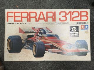 Vintage Tamiya 1/12 Scale Ferrari 312b Formula 1 Car Model Kit Bs1207 80’s