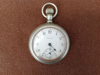 1912 18s 17 Jewel Elgin Open Face Pocket Watch -