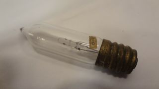 Antique Light Bulb C7 Candelabra Tube Shaped Tipped Low Voltage Early