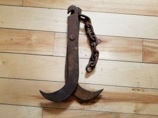 Antique Metal Cant Hook,  Or Some Other Strange Logging Tool.  Steampunk