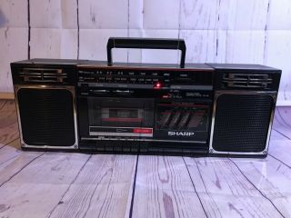 Vintage SHARP GF - 320 Boombox Old School Ghetto Blaster Radio Cassette 3