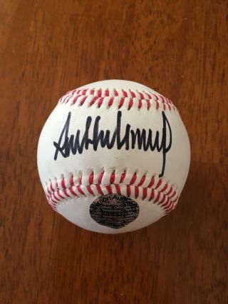 President Donald Trump Signed Autographed Auto Official Baseball W/ Potus