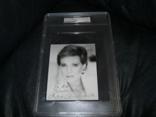 Julie Andrews Autographed Photo Psa Certified Encapsulated Personalized