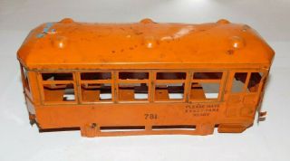 Vintage Pressed Steel Kingsbury Trolley Car Body For Restoration