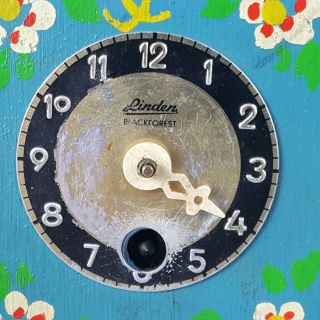 Vintage Linden Black Forest Miniature Wind Up Grandfather Pendulum Clock Wood 3