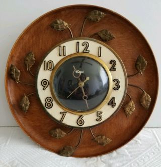 Vintage United Electric Wall Clock Mid Century