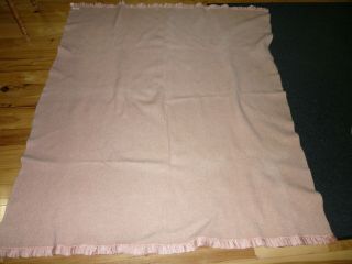 Vintage Pendleton Wool Blanket Pink Satin 1.  5 Inch Trim 60 By 74 Thick