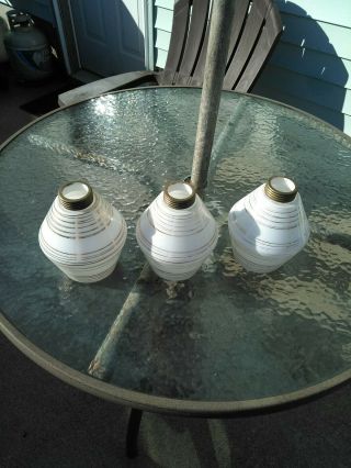 Vintage Tension Pole Lamp Shades Shade Vintage Pole Lamp Parts White & Gold
