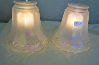 Iridescent Frosted Cut Glass Nuart Imperial Glass Shades