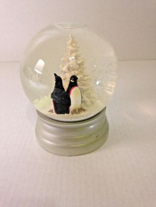 Thomas Obrien Vintage Modern Holiday 2006 Penguin Christmas Snow Globe