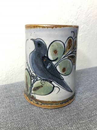 Vintage Ken Edwards El Polamar Tonala Pottery Blue Bird Coffee Mug