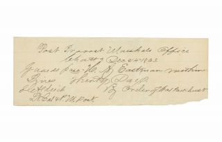 1863 Civil War Pass,  Lt Col Simeon C.  Aldrich,  44th Indiana,  Chattanooga Provost