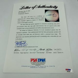 Vice President Hubert Humphrey Single Signed American League Cronin Baseball PSA 3