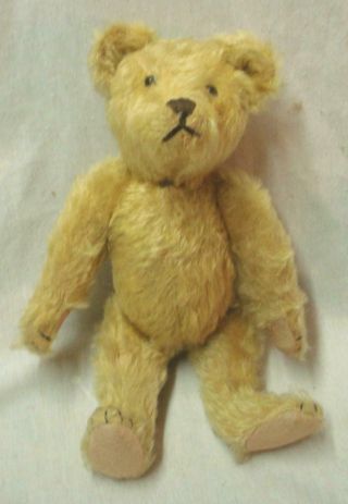 Antique Steiff? 12 " Golden Blonde Mohair Jointed Teddy Bear Toy.