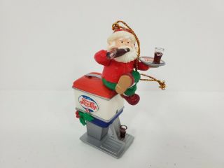 Pepsi Cola Santa Claus 1997 Christmas Ornament Collectible Soda Dispenser Euc