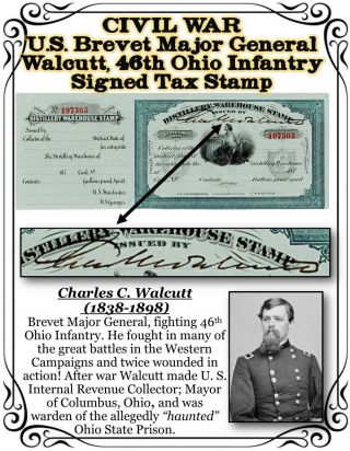 Civil War U.  S.  Major General Walcutt 46th Ohio Infantry,  Signed Document