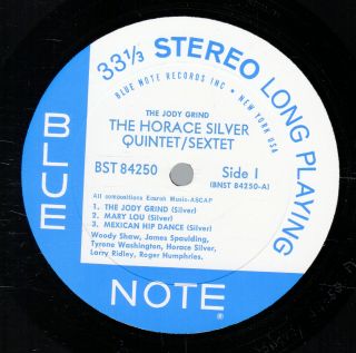 226g2.  Horace Silver Quintet/Sextet - The Jody Grind - Blue Note BLP - 84250 (RVG) 3